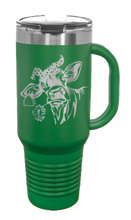 Load image into Gallery viewer, Cow With Bandana 40oz Handle Mug Laser Engraved
