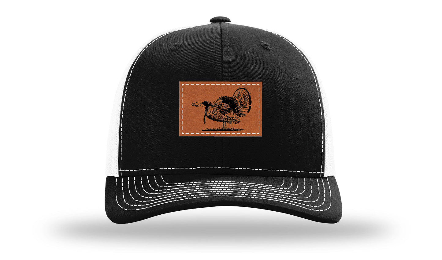 Turkey Strut Leather Patch Richardson 112 Hat