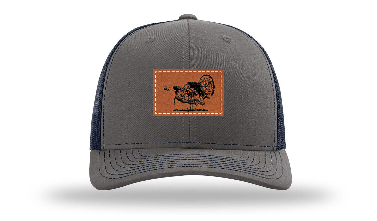 Turkey Strut Leather Patch Richardson 112 Hat