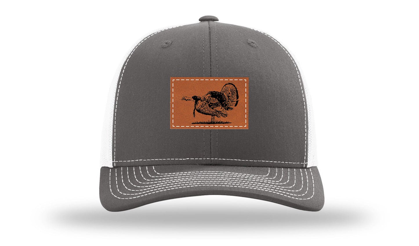 Turkey Strut Leather Patch Richardson 112 Hat
