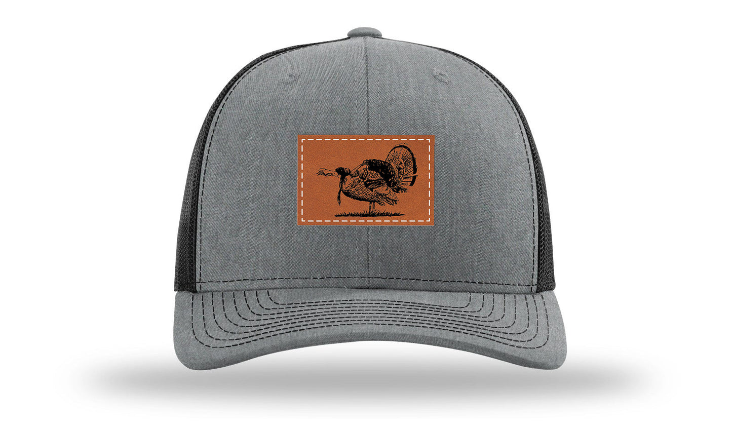 Turkey Strut Leather Patch Richardson 112 Hat