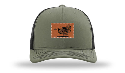 Turkey Strut Leather Patch Richardson 112 Hat