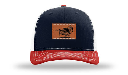 Turkey Strut Leather Patch Richardson 112 Hat
