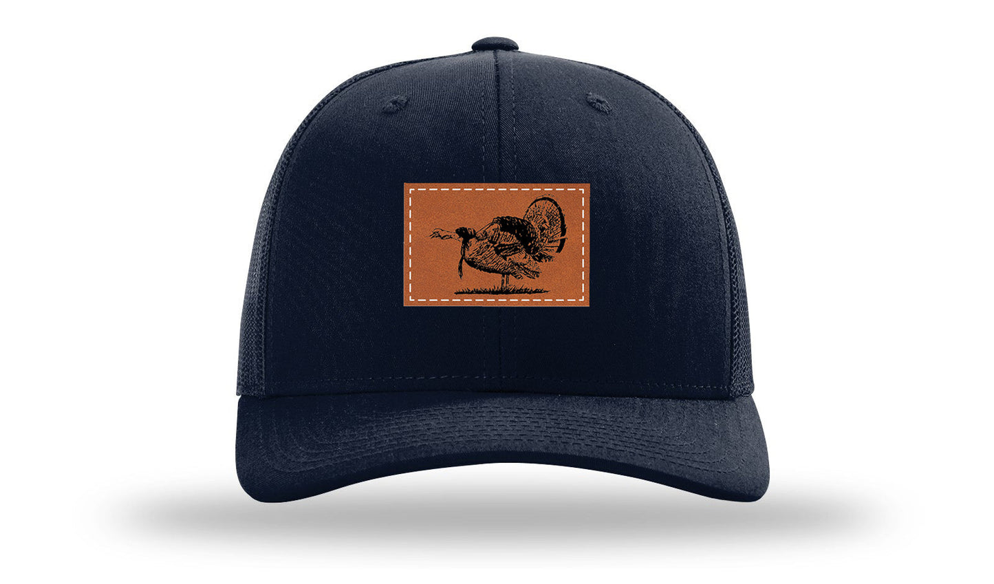 Turkey Strut Leather Patch Richardson 112 Hat