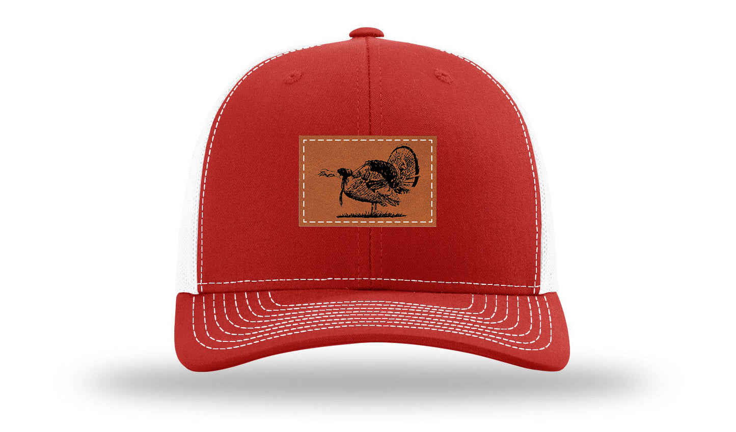 Turkey Strut Leather Patch Richardson 112 Hat