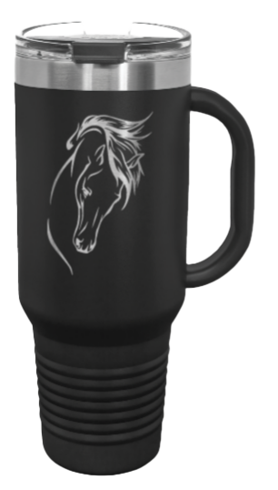 Horse 2 40oz Handle Mug Laser Engraved
