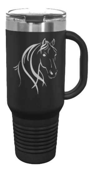 Horse 40oz Handle Mug Laser Engraved