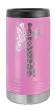 Load image into Gallery viewer, Giraffe Laser Engraved Slim Can Insulated Koosie
