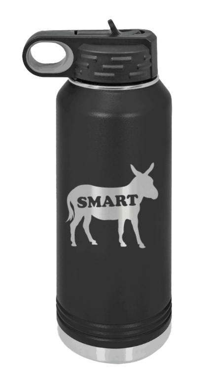 SmartAss - 32oz Water Bottle Laser Engraved- Black