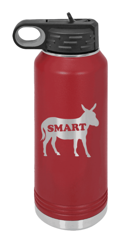 SmartAss - 32oz Water Bottle Laser Engraved- Maroon