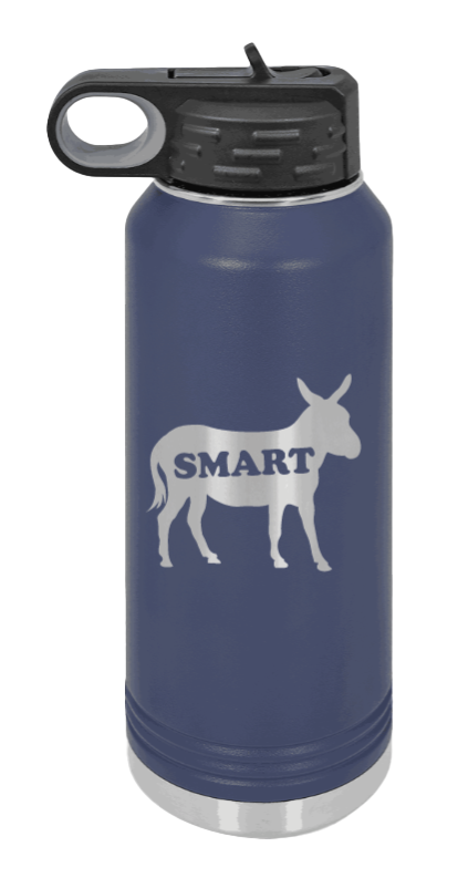 SmartAss - 32oz Water Bottle Laser Engraved- Navy