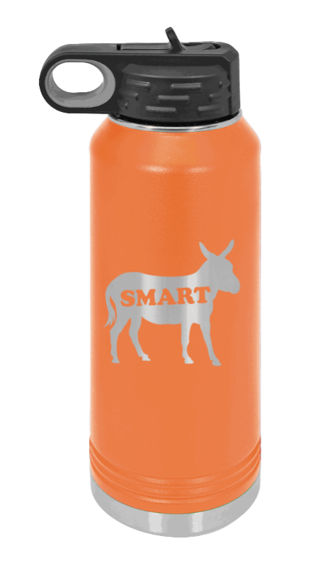 SmartAss - 32oz Water Bottle Laser Engraved- Orange