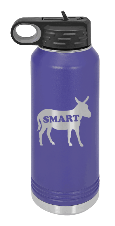 SmartAss - 32oz Water Bottle Laser Engraved- Purple