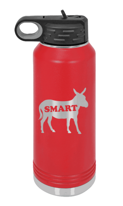 SmartAss - 32oz Water Bottle Laser Engraved- Red