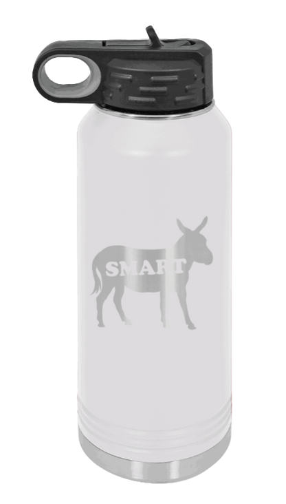 SmartAss - 32oz Water Bottle Laser Engraved- White