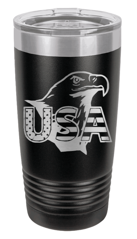 USA Eagle Laser Engraved Tumbler (Etched)