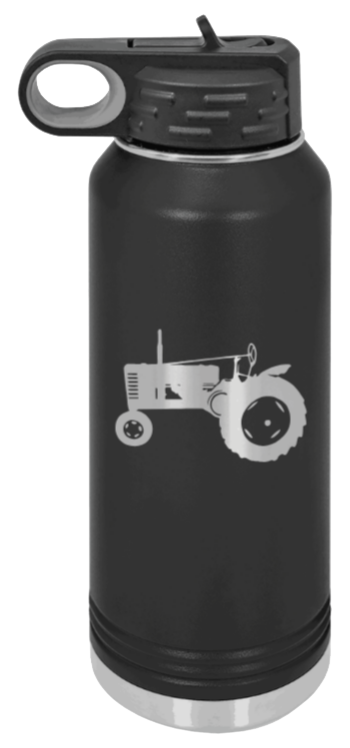 Tractor 2 - 32oz Water Bottle Laser Engraved- Black