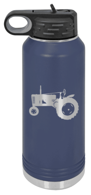 Tractor 2 - 32oz Water Bottle Laser Engraved- Navy