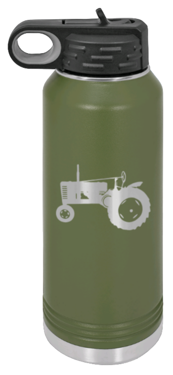 Tractor 2 - 32oz Water Bottle Laser Engraved- Olive