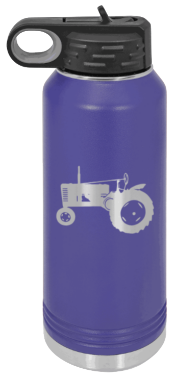 Tractor 2 - 32oz Water Bottle Laser Engraved- Purple