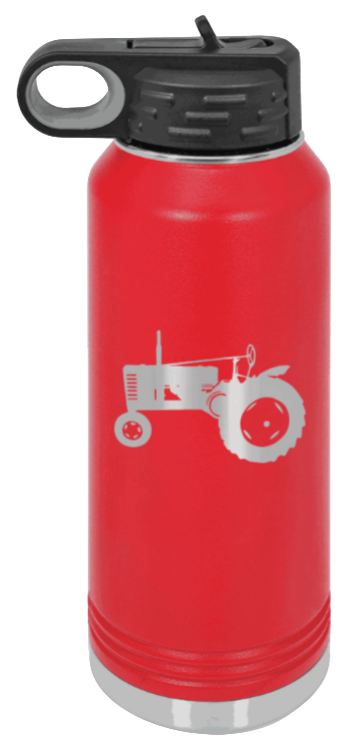 Tractor 2 - 32oz Water Bottle Laser Engraved- Red