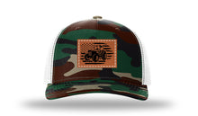 Load image into Gallery viewer, Tractor Flag 3 Leather Patch Richardson 112 Duck Camo Hat
