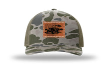 Load image into Gallery viewer, Tractor Flag 3 Leather Patch Richardson 112 Duck Camo Hat
