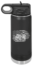 Load image into Gallery viewer, Tractor Flag 3 Laser Engraved Water Bottle (Etched)
