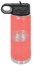 Load image into Gallery viewer, Tractor Flag 3 Laser Engraved Water Bottle (Etched)
