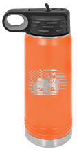 Load image into Gallery viewer, Tractor Flag 3 Laser Engraved Water Bottle (Etched)
