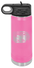 Load image into Gallery viewer, Tractor Flag 3 Laser Engraved Water Bottle (Etched)
