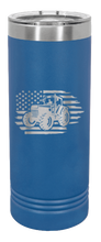 Load image into Gallery viewer, Tractor Flag 3 Laser Engraved Skinny Tumbler (Etched)
