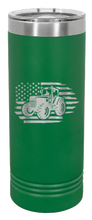 Load image into Gallery viewer, Tractor Flag 3 Laser Engraved Skinny Tumbler (Etched)
