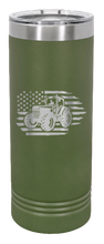 Load image into Gallery viewer, Tractor Flag 3 Laser Engraved Skinny Tumbler (Etched)
