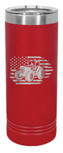 Load image into Gallery viewer, Tractor Flag 3 Laser Engraved Skinny Tumbler (Etched)
