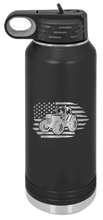 Load image into Gallery viewer, Tractor Flag 3 Laser Engraved Water Bottle (Etched)
