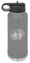 Load image into Gallery viewer, Tractor Flag 3 Laser Engraved Water Bottle (Etched)
