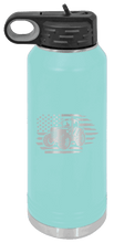 Load image into Gallery viewer, Tractor Flag 3 Laser Engraved Water Bottle (Etched)
