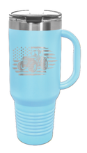 Load image into Gallery viewer, Tractor Flag 3 40oz Handle Mug Laser Engraved
