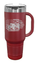 Load image into Gallery viewer, Tractor Flag 3 40oz Handle Mug Laser Engraved
