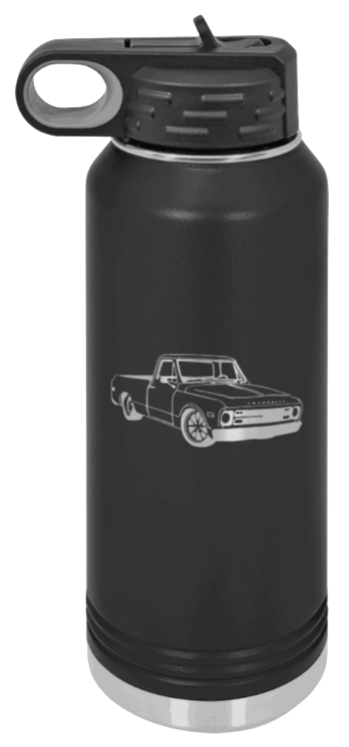 C-10 - 32oz Water Bottle Laser Engraved- Black