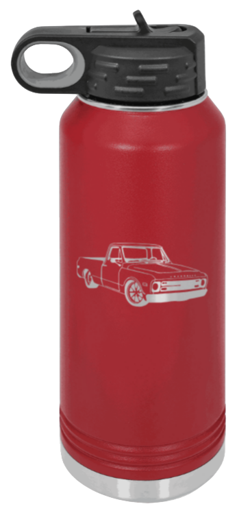 C-10 - 32oz Water Bottle Laser Engraved- Maroon