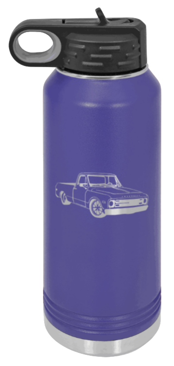 C-10 - 32oz Water Bottle Laser Engraved- Purple