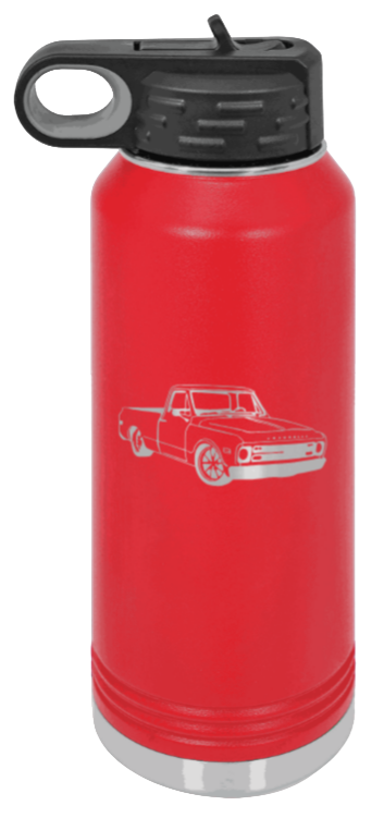 C-10 - 32oz Water Bottle Laser Engraved- Red