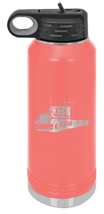 Truck 2 - 32oz Water Bottle Laser Engraved- Coral