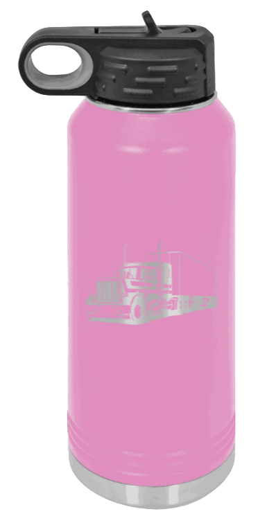 Truck 2 - 32oz Water Bottle Laser Engraved- Light Purple