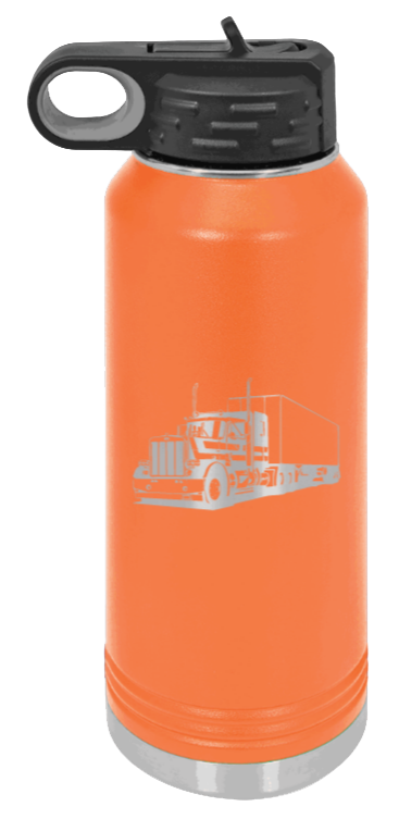 Truck 2 - 32oz Water Bottle Laser Engraved- Orange