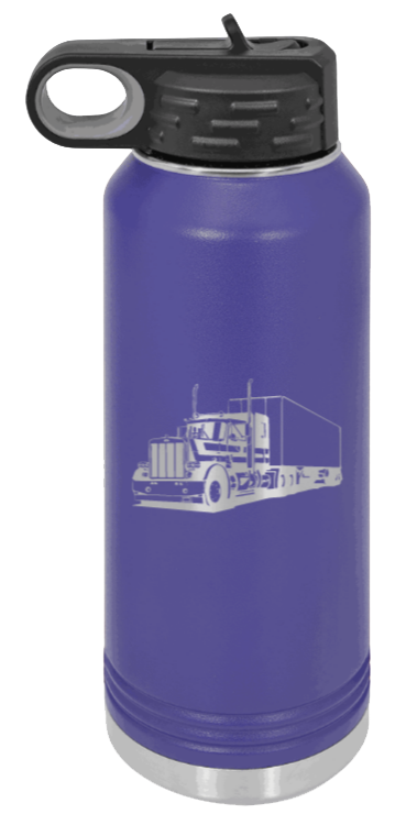 Truck 2 - 32oz Water Bottle Laser Engraved- Purple