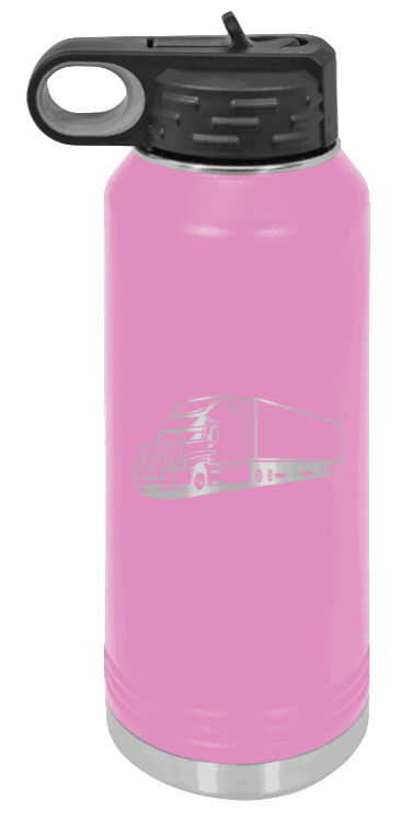 Truck - 32oz Water Bottle Laser Engraved- Light Purple