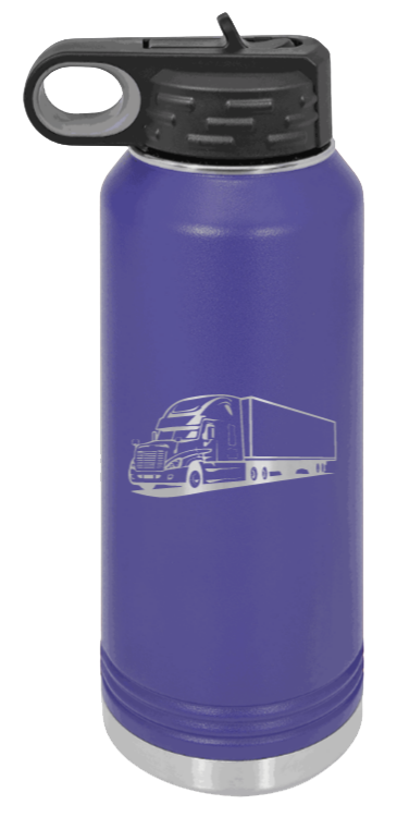 Truck - 32oz Water Bottle Laser Engraved- Purple